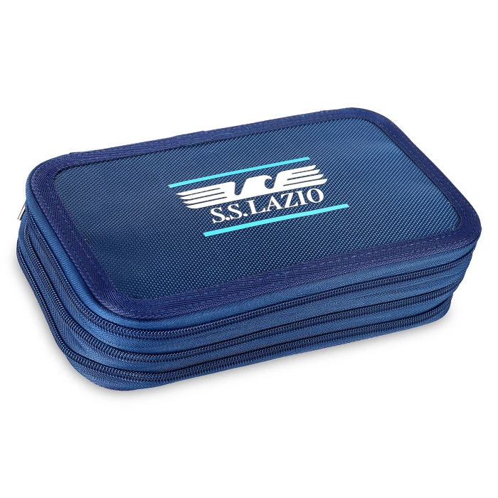 SS LAZIO 3 ZIP PENCIL CASE LOGO