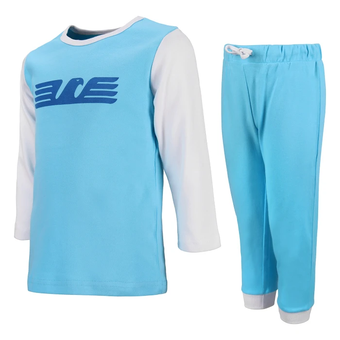 SS LAZIO LONG SLEEVE PAJAMAS LIGHT BLUE - KIDS