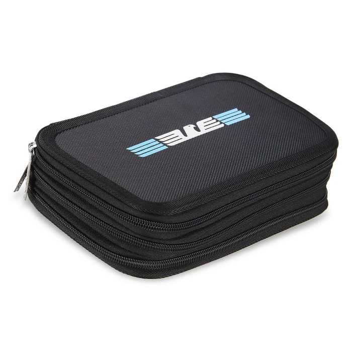 SS LAZIO 3 ZIP BLACK PENCIL CASE LOGO