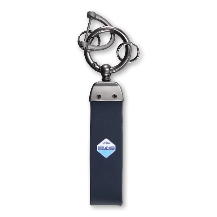 LAZIO LEATHER LOGO KEYRING