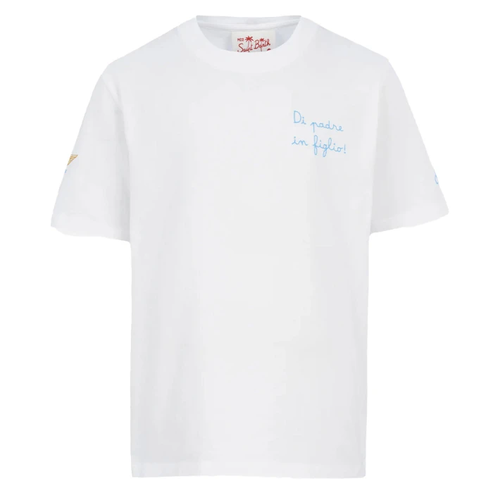 LAZIO X MC2 SAINT BARTH WHITE CLASSIC T SHIRT - KIDS